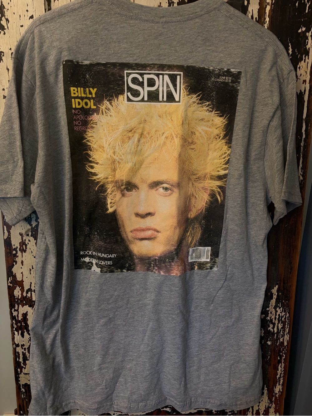 Billy Idol SPIN Mag cover photo Men's NWT-Shirt. Size L. Urban Outfitters
